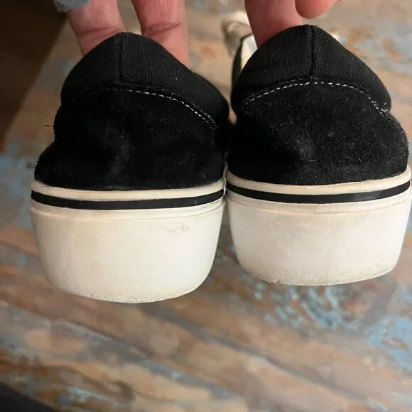 Steve Madden Emile Star Sneakers Suede Black & White, SZ 7.5 - Picture 5 of 5